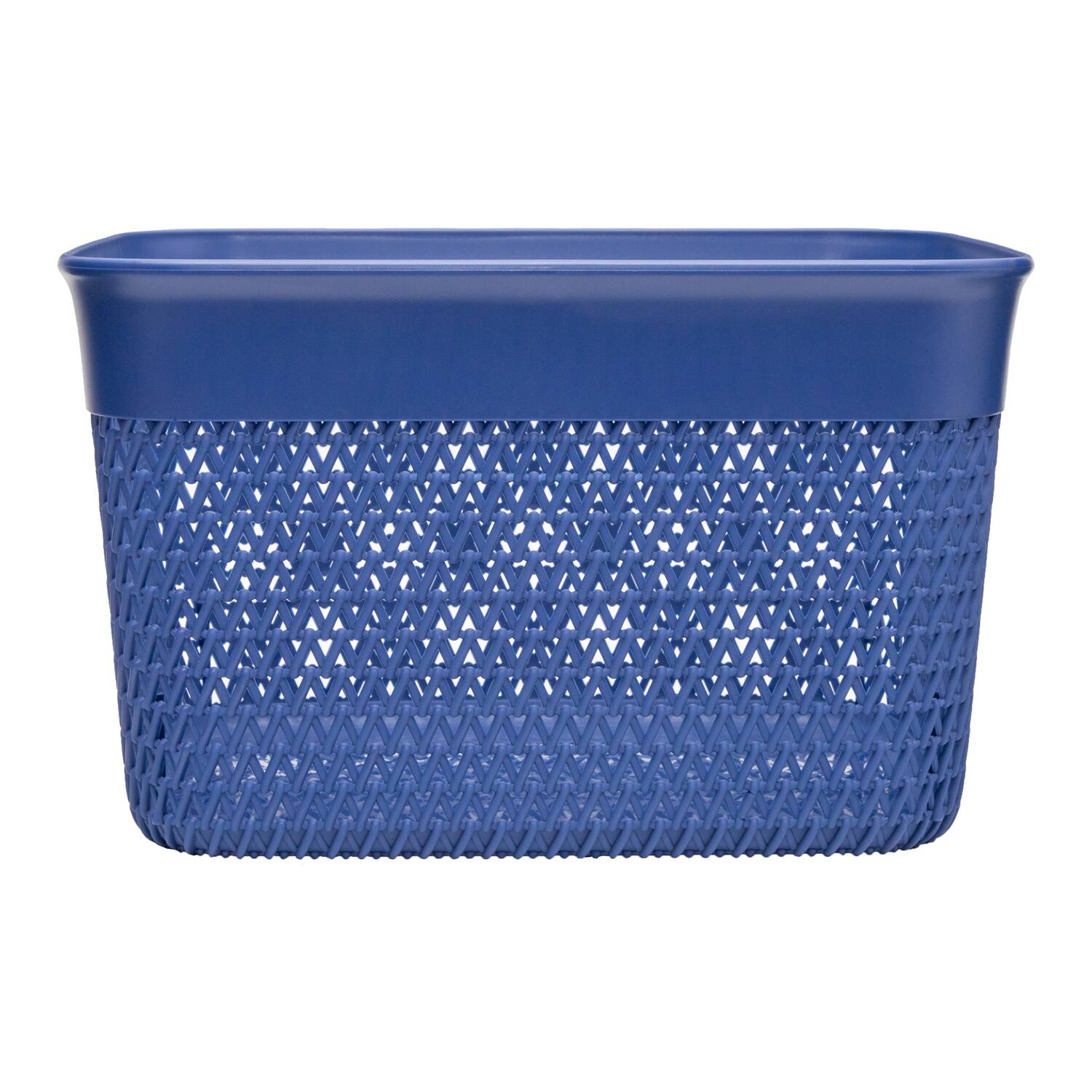 Alt View 5. Life Story - Life Story Lightweight Heavy Duty Storage Woven Trendy Basket 16 Quarts, Blue.