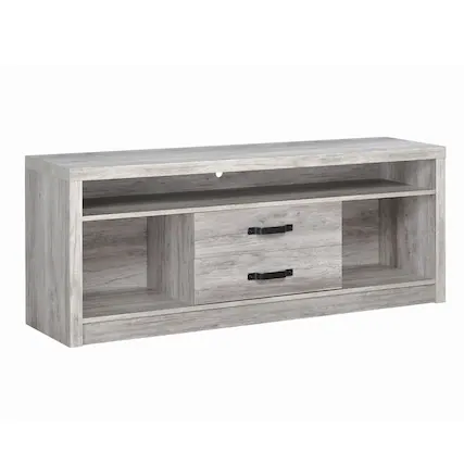 Front. Manhattan Lane - Fantastic Gray driftwood tv console - Gray.