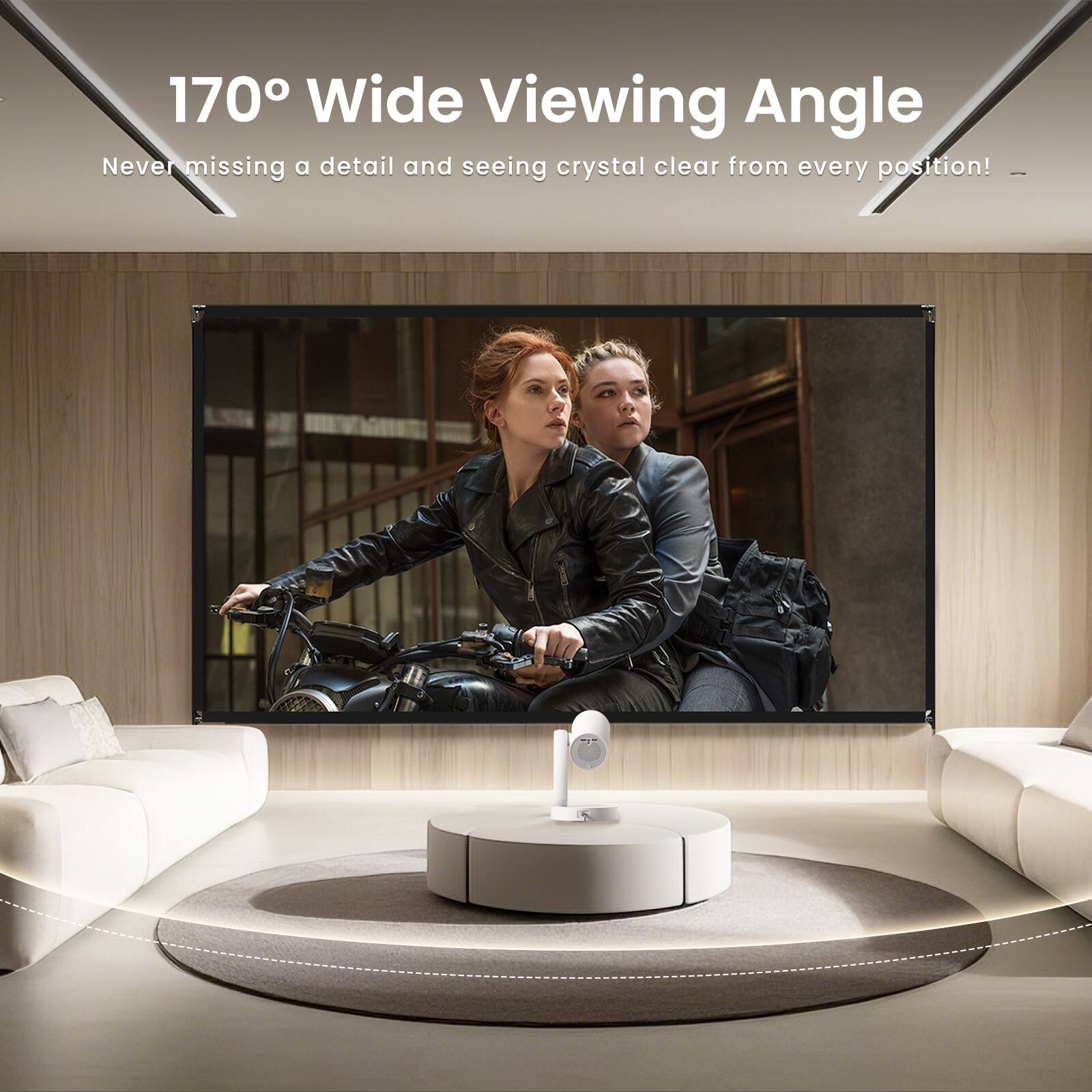 170° Wide Viewing Angle  
Never missing a detail and seeing crystal clear from every position!
