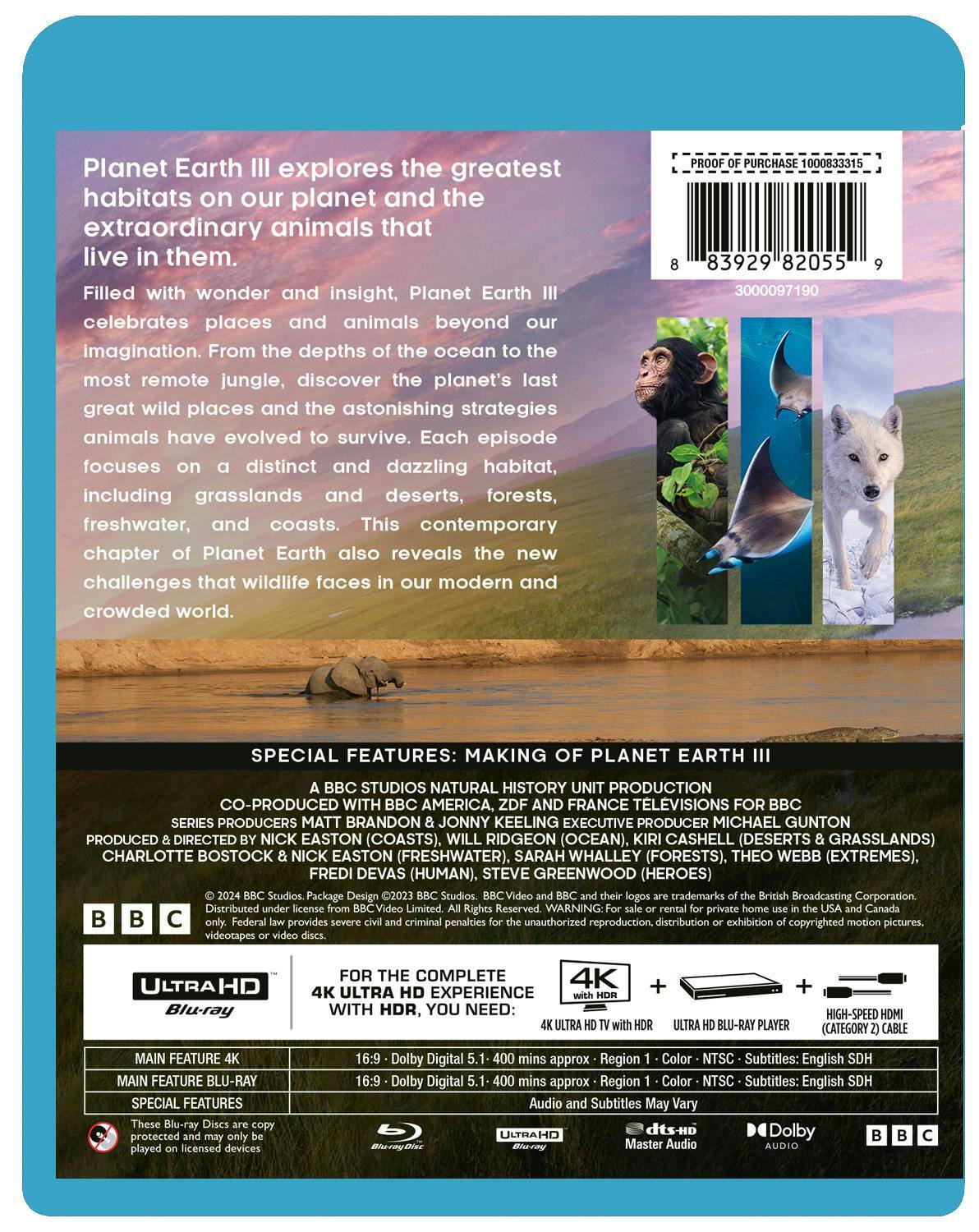 Back. Planet Earth III   - 4K Blu-Ray.