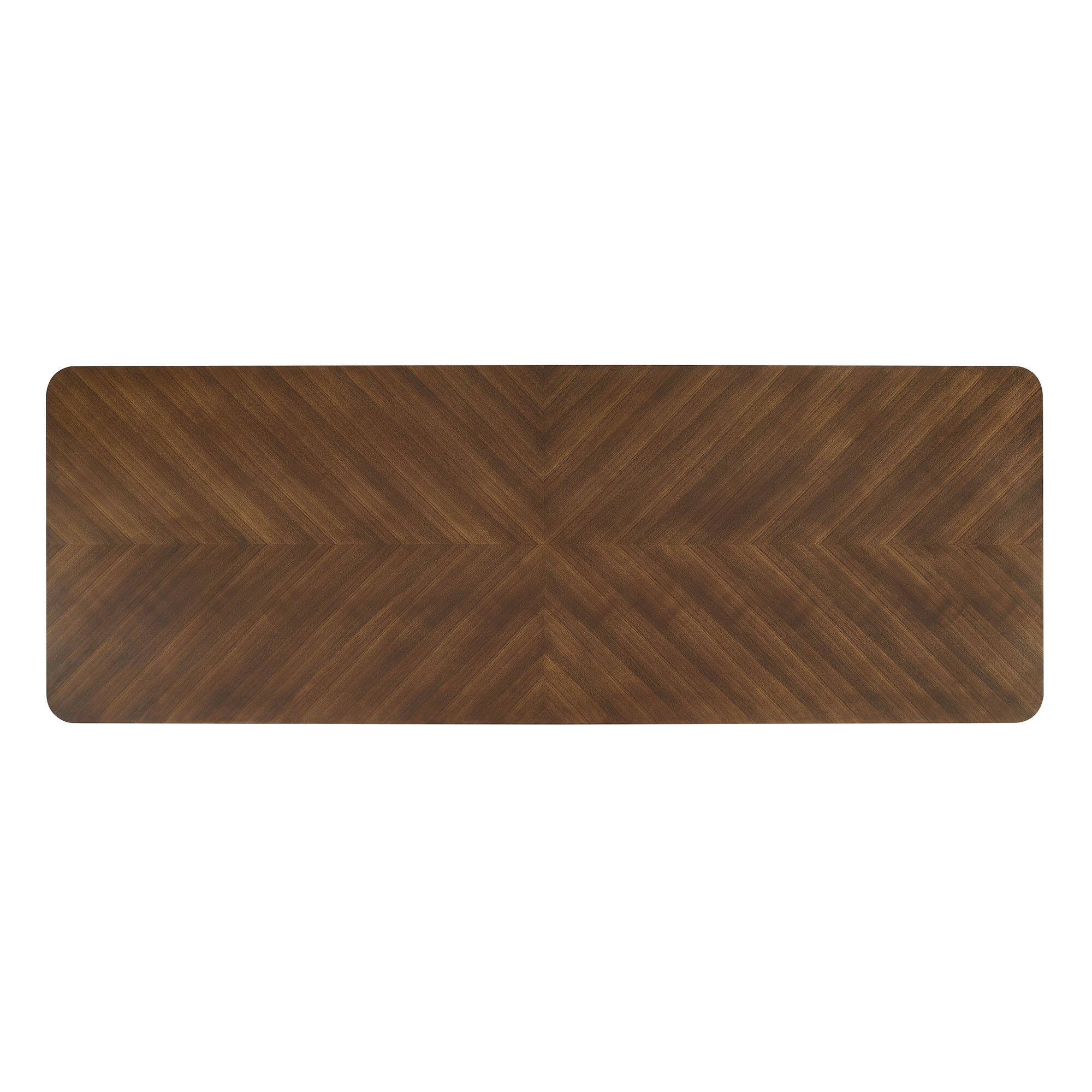 Alt View 5. Modway - Ashlan 110" Rectangle Dining Table by Modway - Walnut.