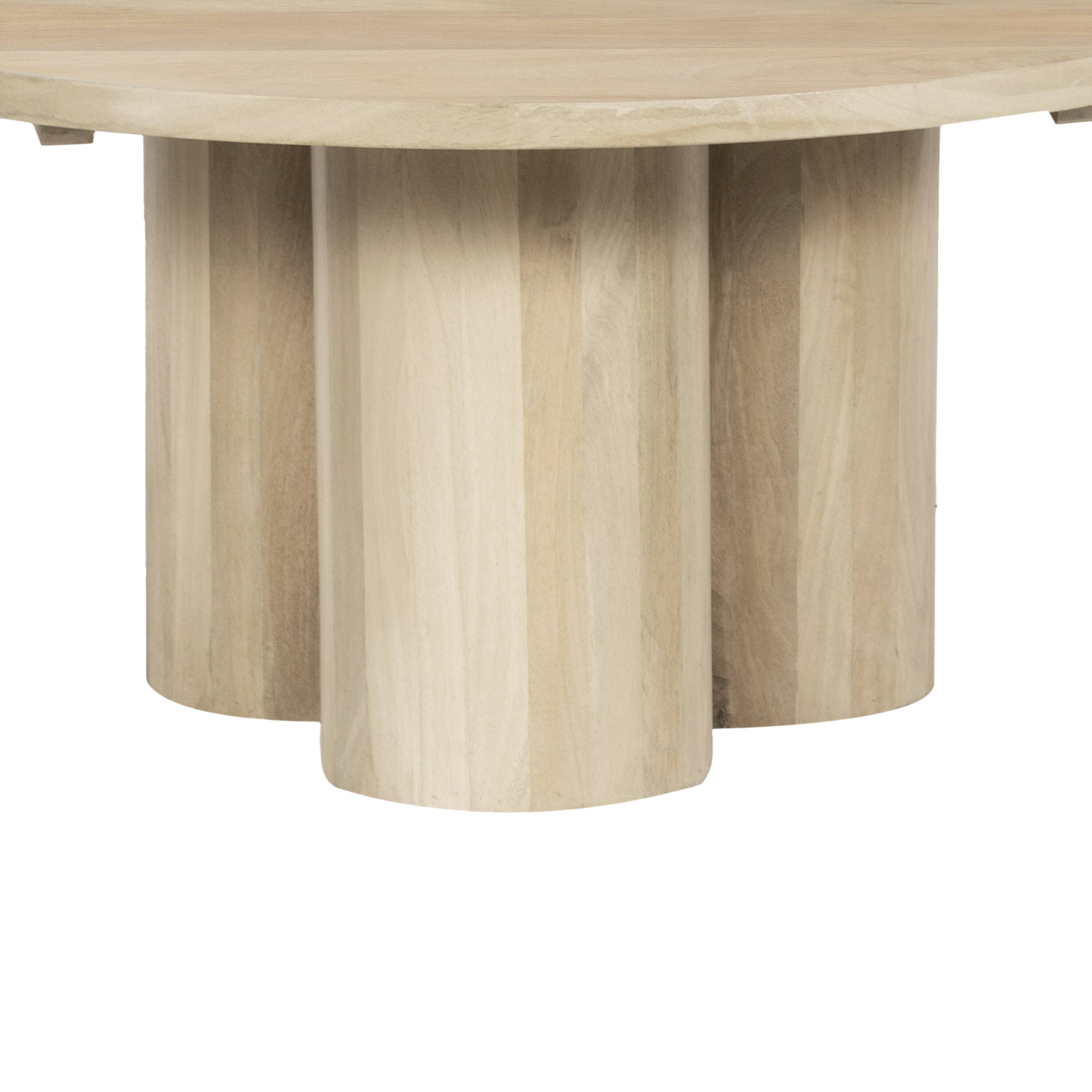 Alt View 2. Manhattan Lane - Hazel Coffee Table with 3 Pillar Legs, 35.5 Inch Round Top - Brown.
