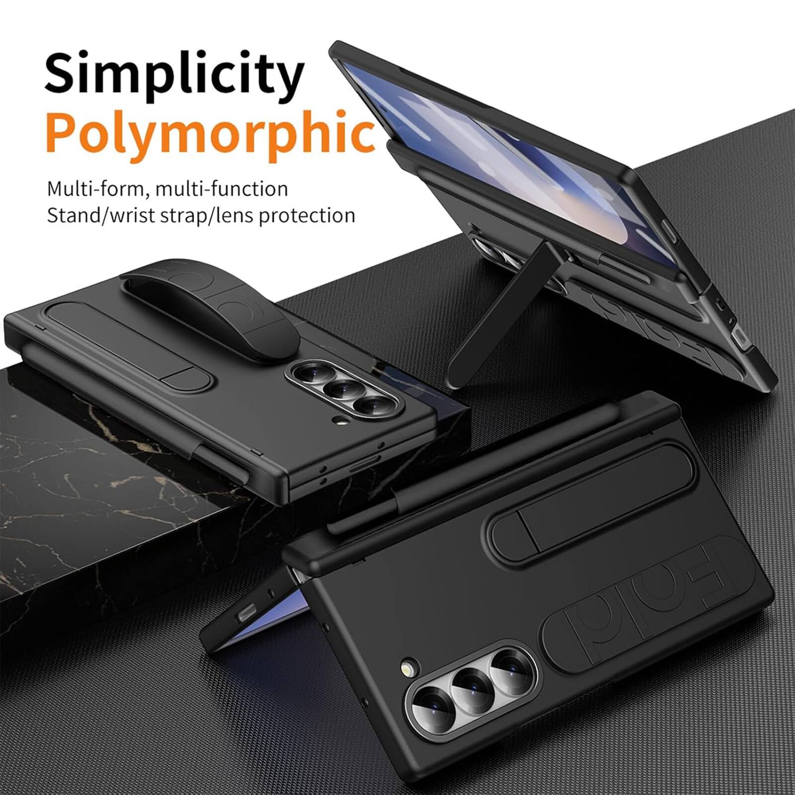 Simplicity Polymorphic  
Multi-form, multi-function  
Stand/wrist strap/lens protection