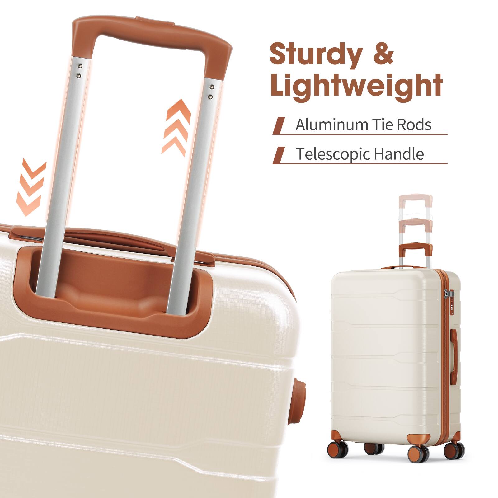 Sturdy & Lightweight  
- Aluminum Tie Rods  
- Telescopic Handle