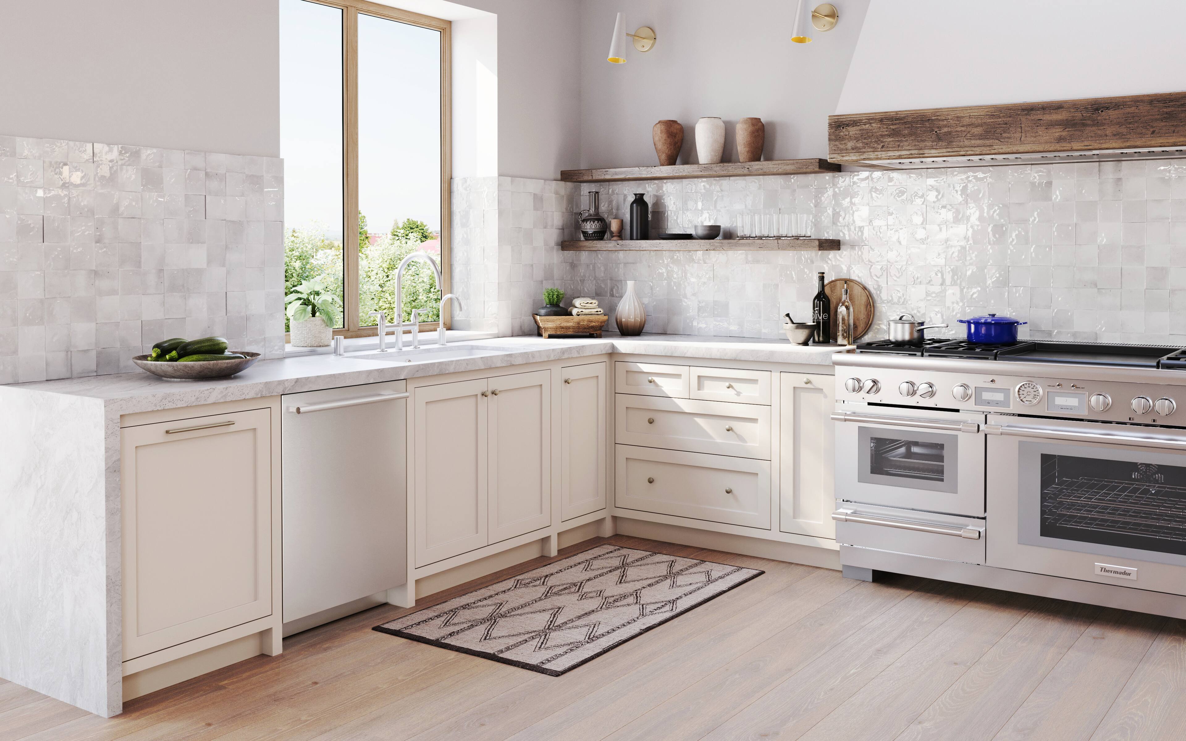 Alt View 13. Thermador - Star Sapphire 24" Top Control Smart Built-In Dishwasher with 3rd Rack and Masterpiece Handle, 42 dBA - Stainless Steel.