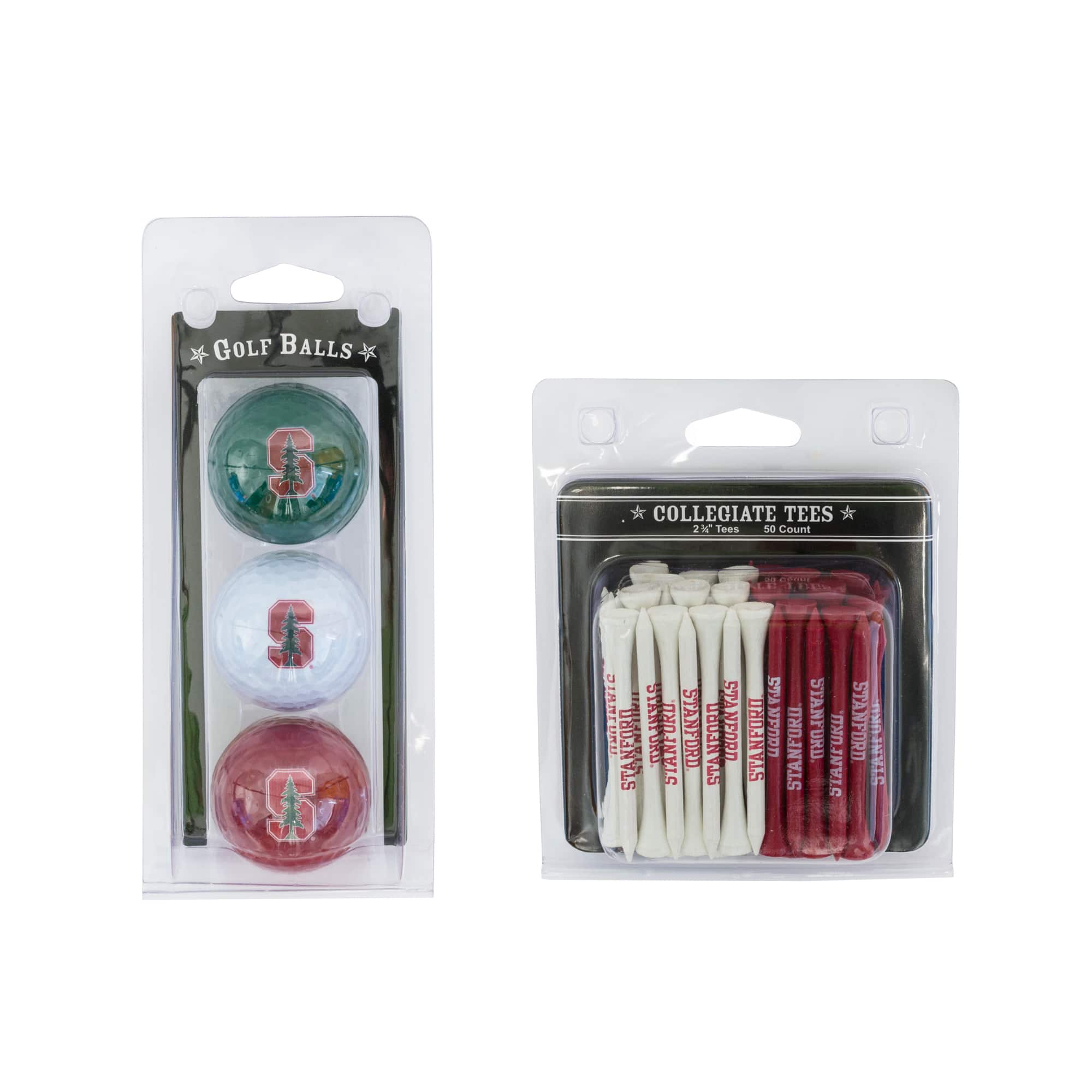 Team Golf - Stanford Cardinal 3-Golf Ball & 50-Golf Tee Set - Multicolor