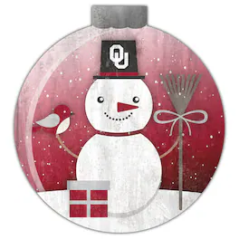 Fan Creations - Oklahoma Sooners 12'' Snow Globe Wall Art - Multicolor