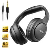 TOZO - HT2 Wire/Wireless Hybrid Noise Cancel Over Ear Bluetooth Headphone, 60H, Hi-Res Audio, APP-32EQ, Foldable Comfort Earcup - Black
