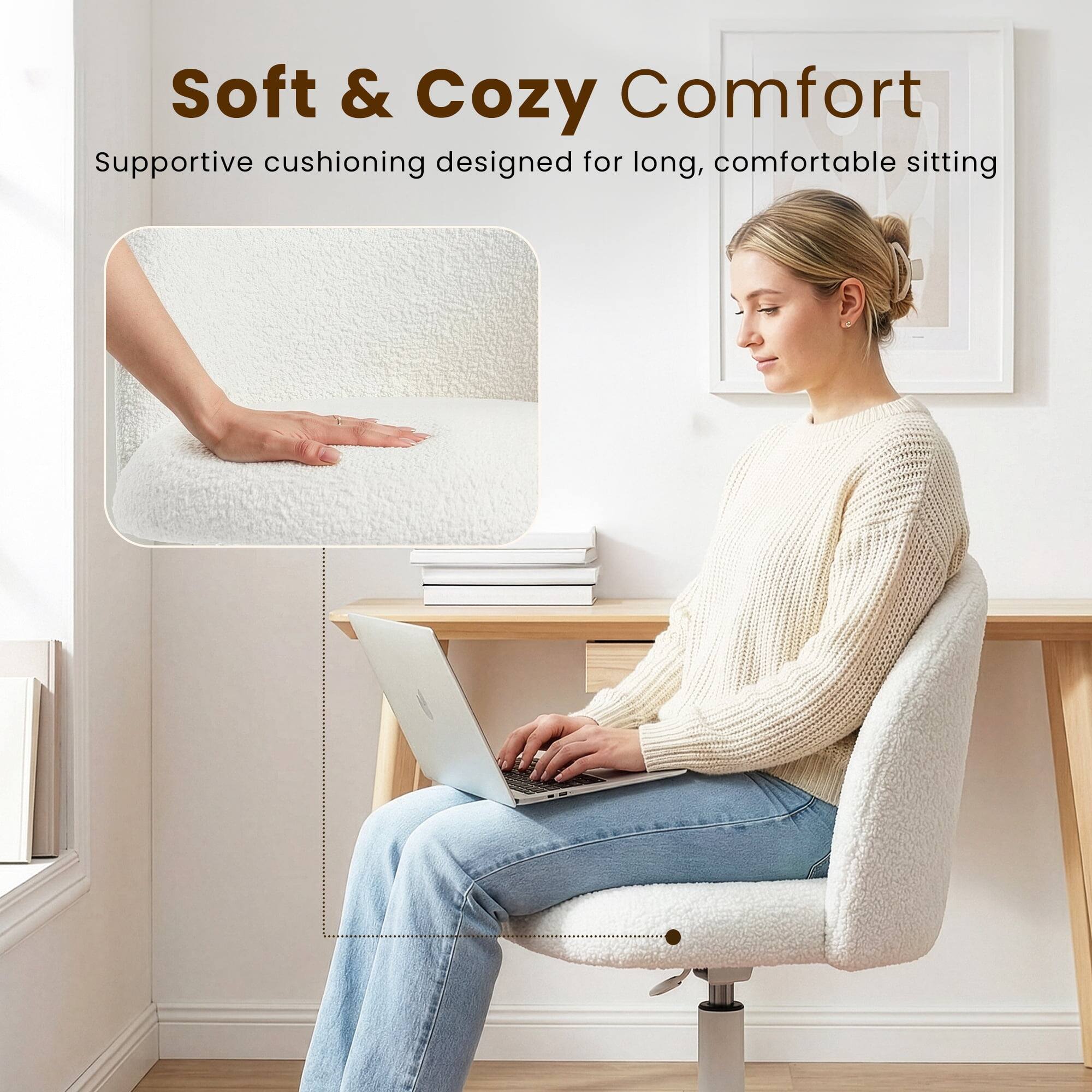 Soft & Cozy Comfort  
Supportive cushioning designed for long, comfortable sitting