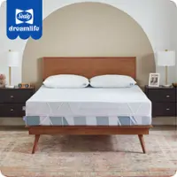 Sealy - Sealy® Dreamlife™ 3” Gel Memory Foam Mattress Topper with Cooling Cover, Full - Blue - Front_Zoom