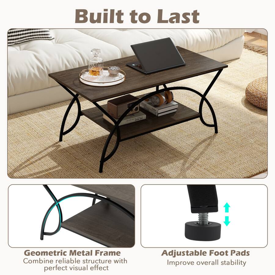 Rectangle Table Pad Built to Last- Geometric Metal Frame Combine reliable structure with ...