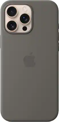Apple - iPhone 16 Pro Max Silicone Case with MagSafe - Stone Gray