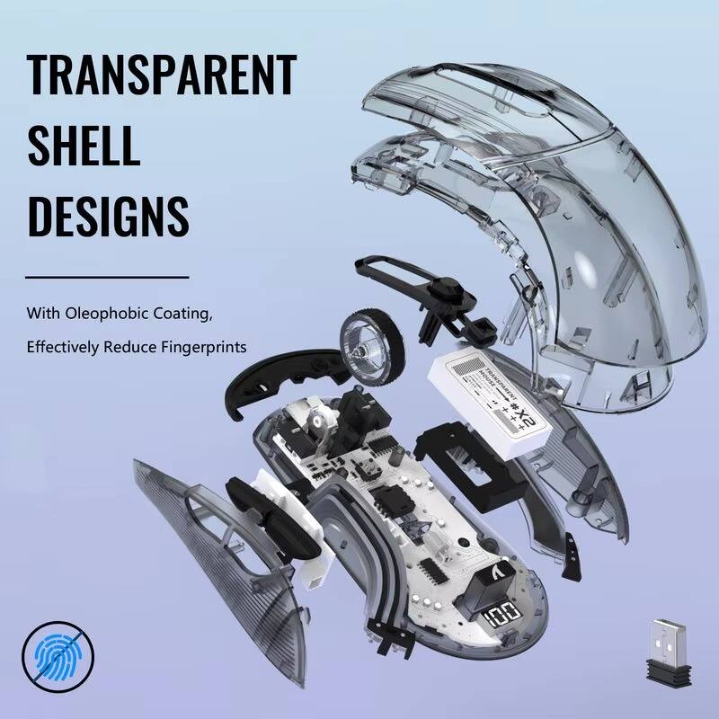 TRANSPARENT SHELL DESIGNS  
With Oleophobic Coating,  
Effectively Reduce Fingerprints