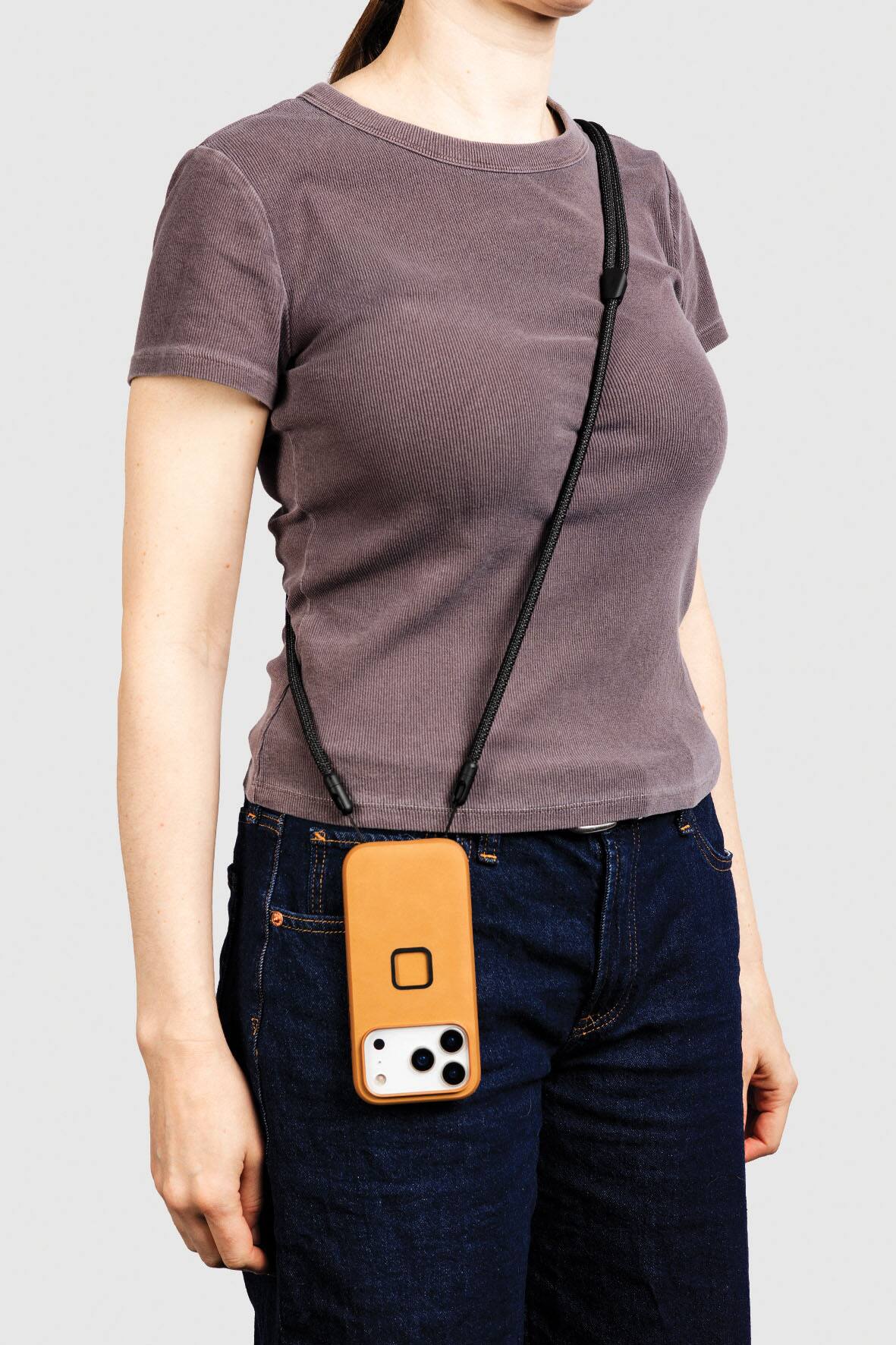 Back. Peak Design - Mobile Crossbody Strap, Black - Black.