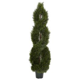BreeBe - 5' Pond Cypress Topiary UV Rest w/1702 Lvs (Indoor/Outdoor) - Green