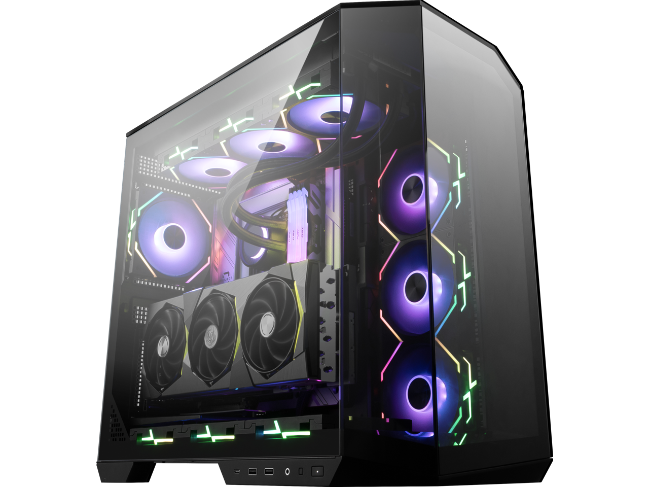 MSI - MAG PANO 100L PZ Gaming Computer Case - Black