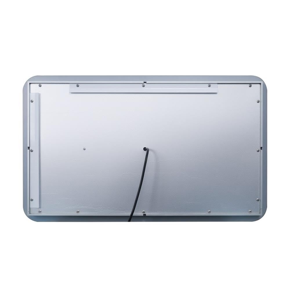 Back. Elegant Decor - Genesis 27in x 30in soft edge LED mirror - Glossy White.