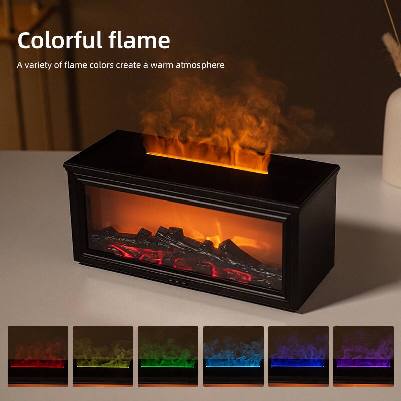 Colorful flame  
A variety of flame colors create a warm atmosphere