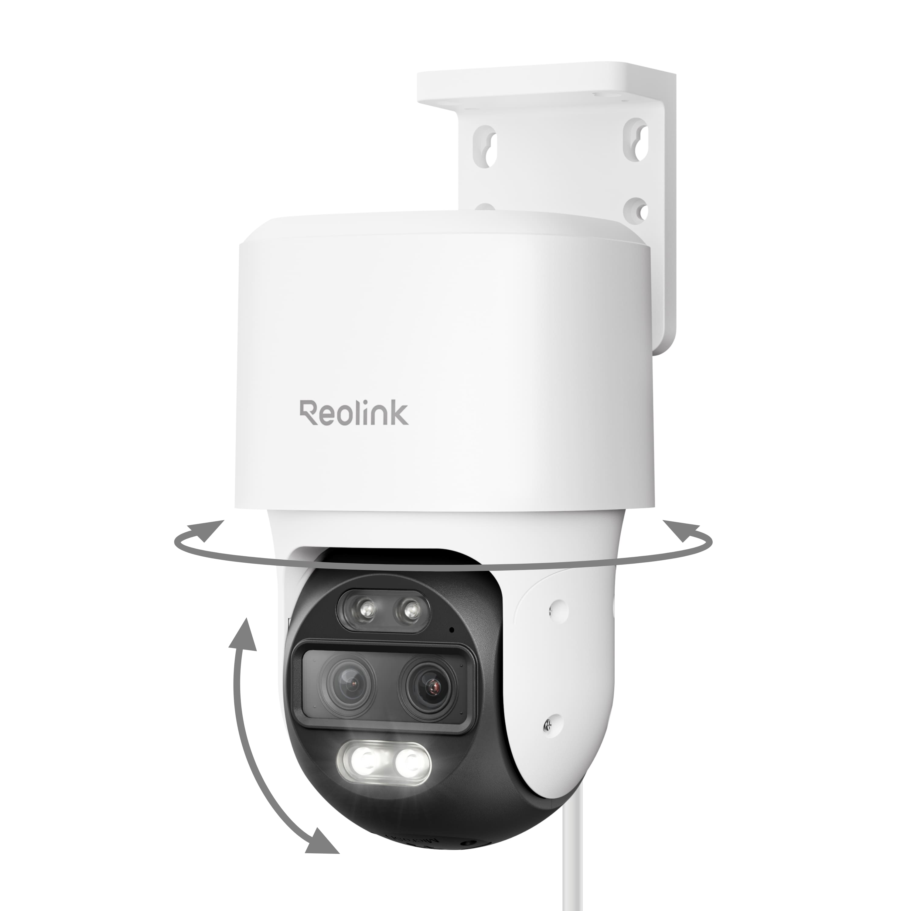 Front. Reolink - TrackMix P760 Wired PoE 4K 8MP Home Security Camera Outdoor with Dual-View, Auto-Tracking Pan Tilt Zoom - White.