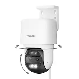 Reolink - TrackMix P760 Wired PoE 4K 8MP Home Security Camera Outdoor with Dual-View, Auto-Tracking Pan Tilt Zoom - White