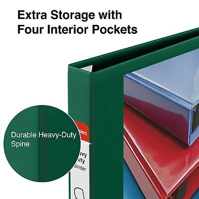 Extra Storage with Four Interior Pockets

Durable Heavy-Duty Spine

Durable Heavy-Duty Binder