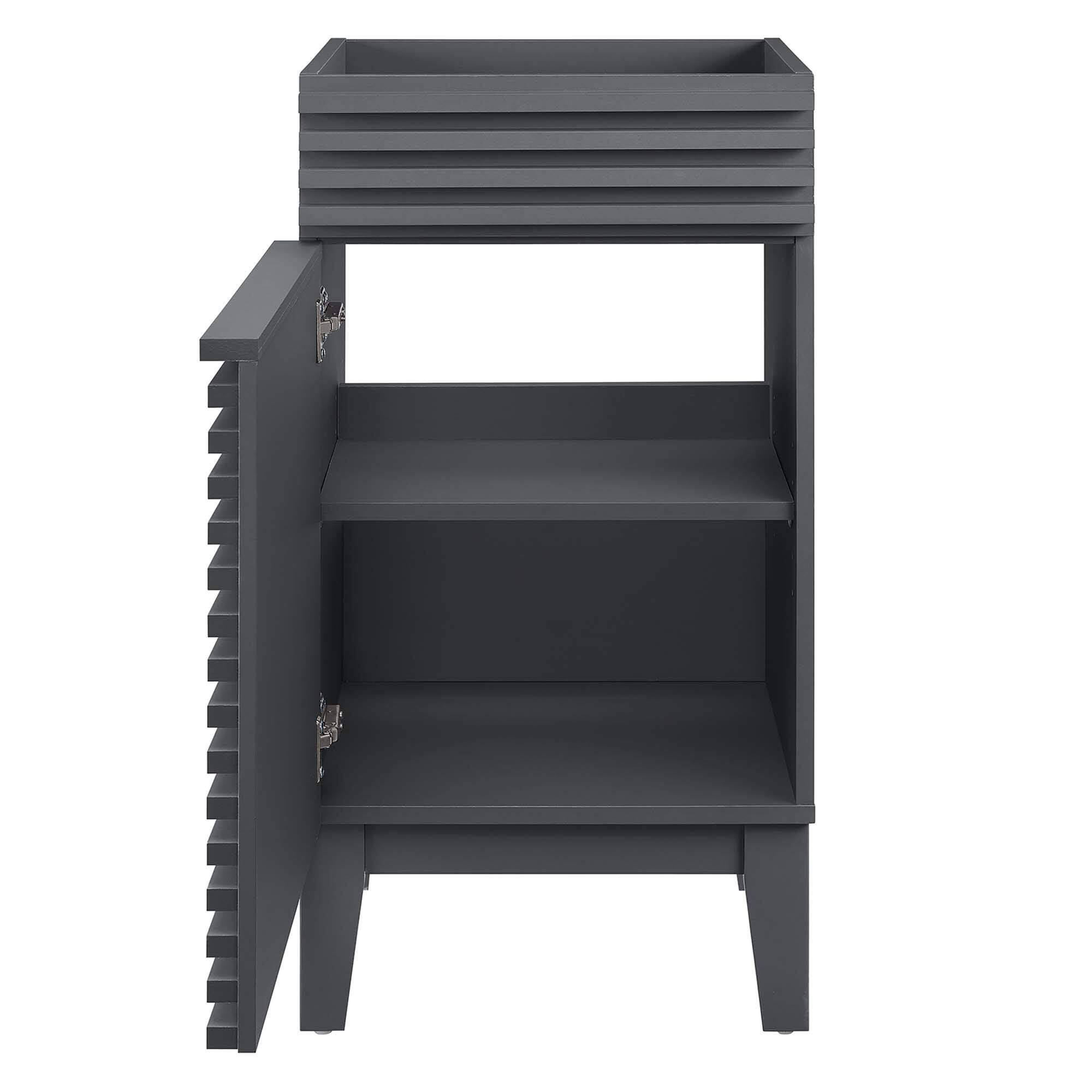 Alt View 4. Modway - Render 18" and 24" Bathroom Cabinets Basin Not Included - Gray.