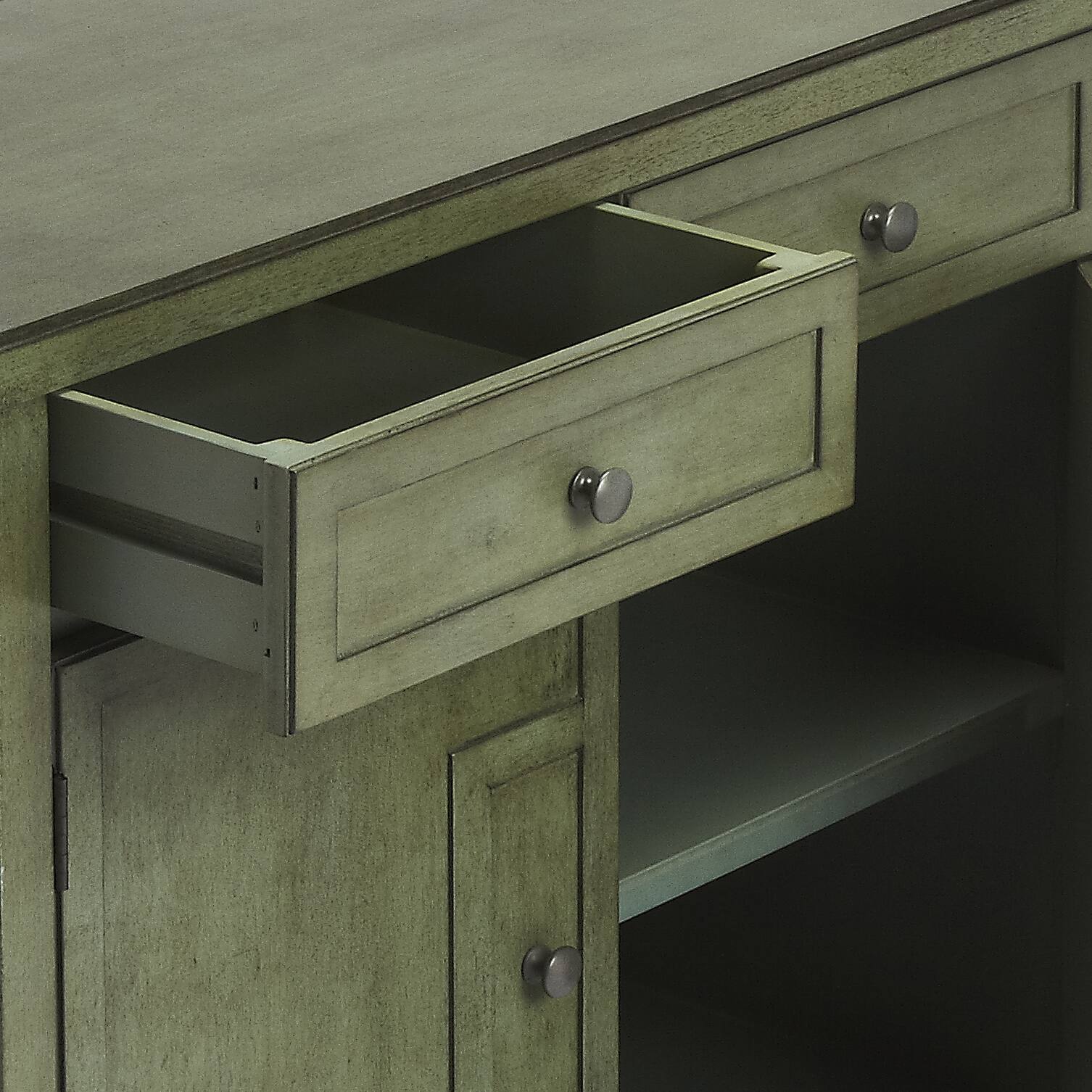 Alt View 4. Butler Specialty - Imperial 31 in. W Rectangular Wood 2 Drawer 2 Door Accent Cabinet - Green.