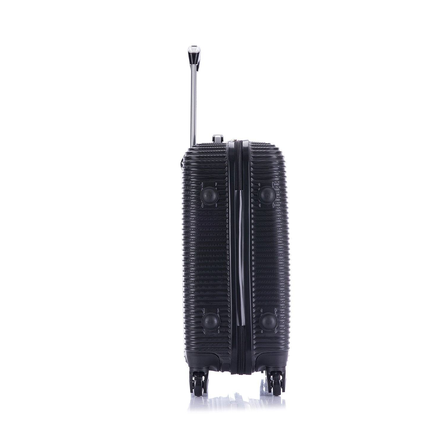 Alt View 3. InUSA - Royal lightweight hardside Spinner Luggage 20" carry-on - BLACK.