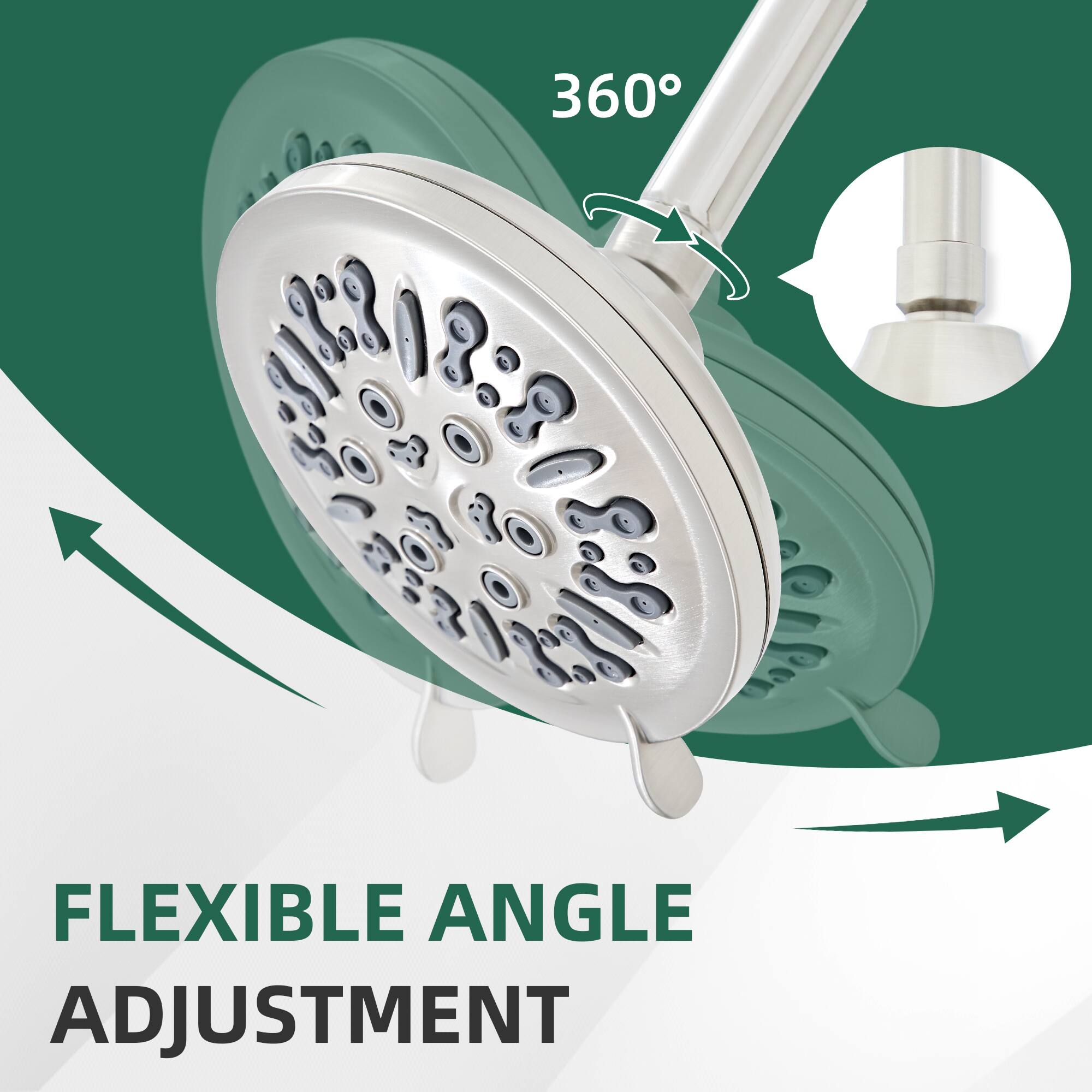 360° FLEXIBLE ANGLE ADJUSTMENT