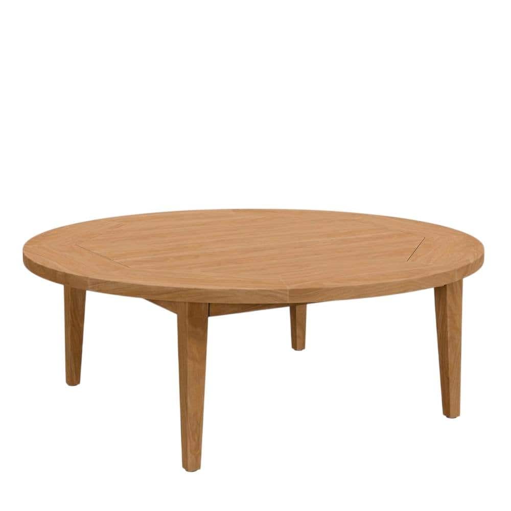 Outdoor Escape - Teak Wood Outdoor Coffee Table With Durable Top And Elegant Design - Brown