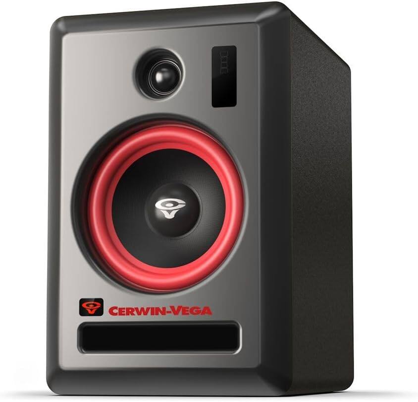 Alt View 1. Cerwin Vega - Cerwin Vega VEGA6SB-PR 6 Inch 2-Way Powered Studio Monitor Pair - Black.