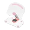 Front. Unique Bargains - Acrylic Tablet Stand - Adjustable, Foldable, Portable, Clear, 360° Rotating Base, for Desk/Home/Office, Women Gift - Pink.