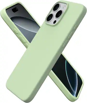 Front. Ornarto - ORNARTO Designed for iPhone 16 Pro Max Case 6.9", Liquid Silicone Full Covered Protective Case-Matcha - Matcha.
