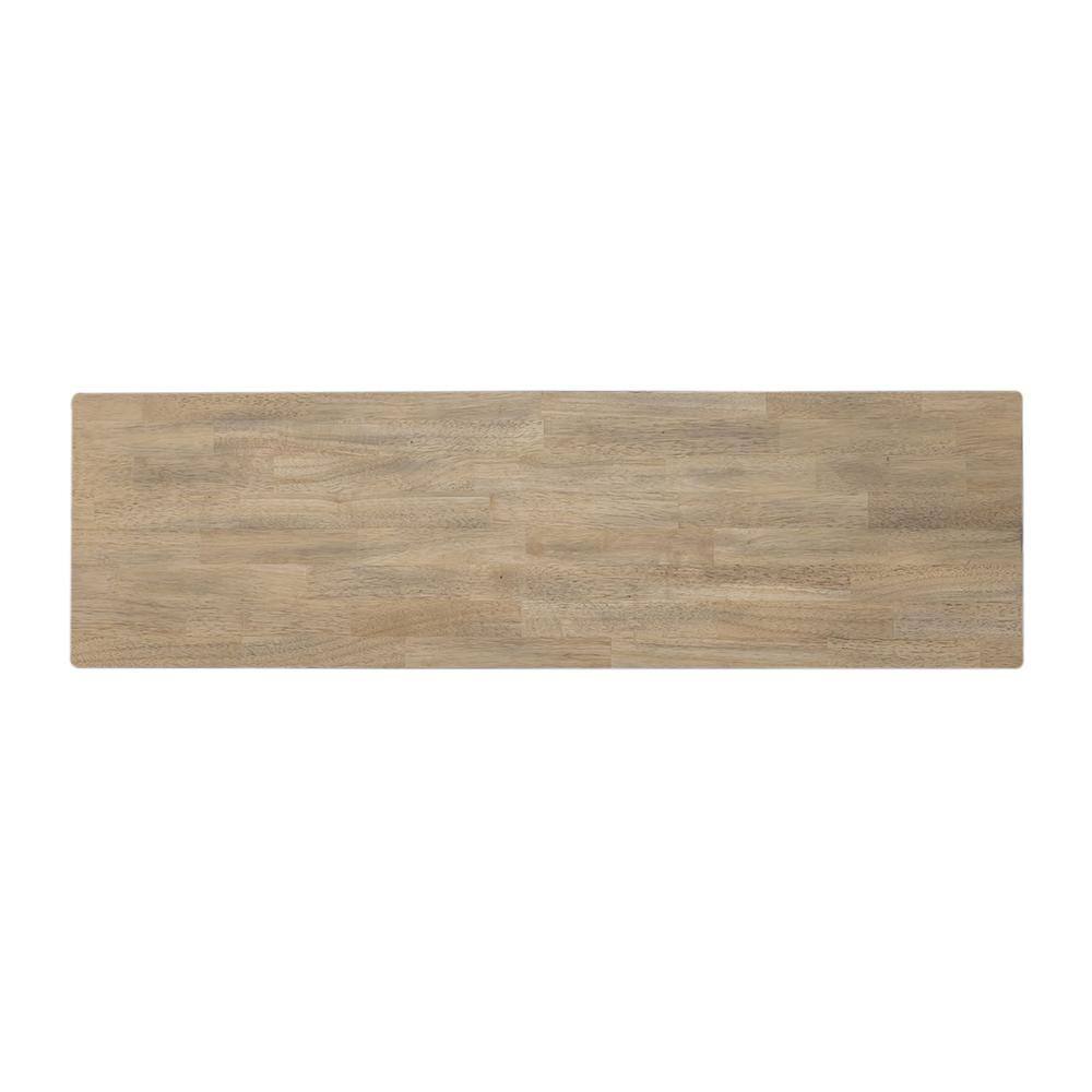 Angle. Liberty Furniture Industries - Lindsey Farm Backless Bench (RTA) in Weathered White - White.