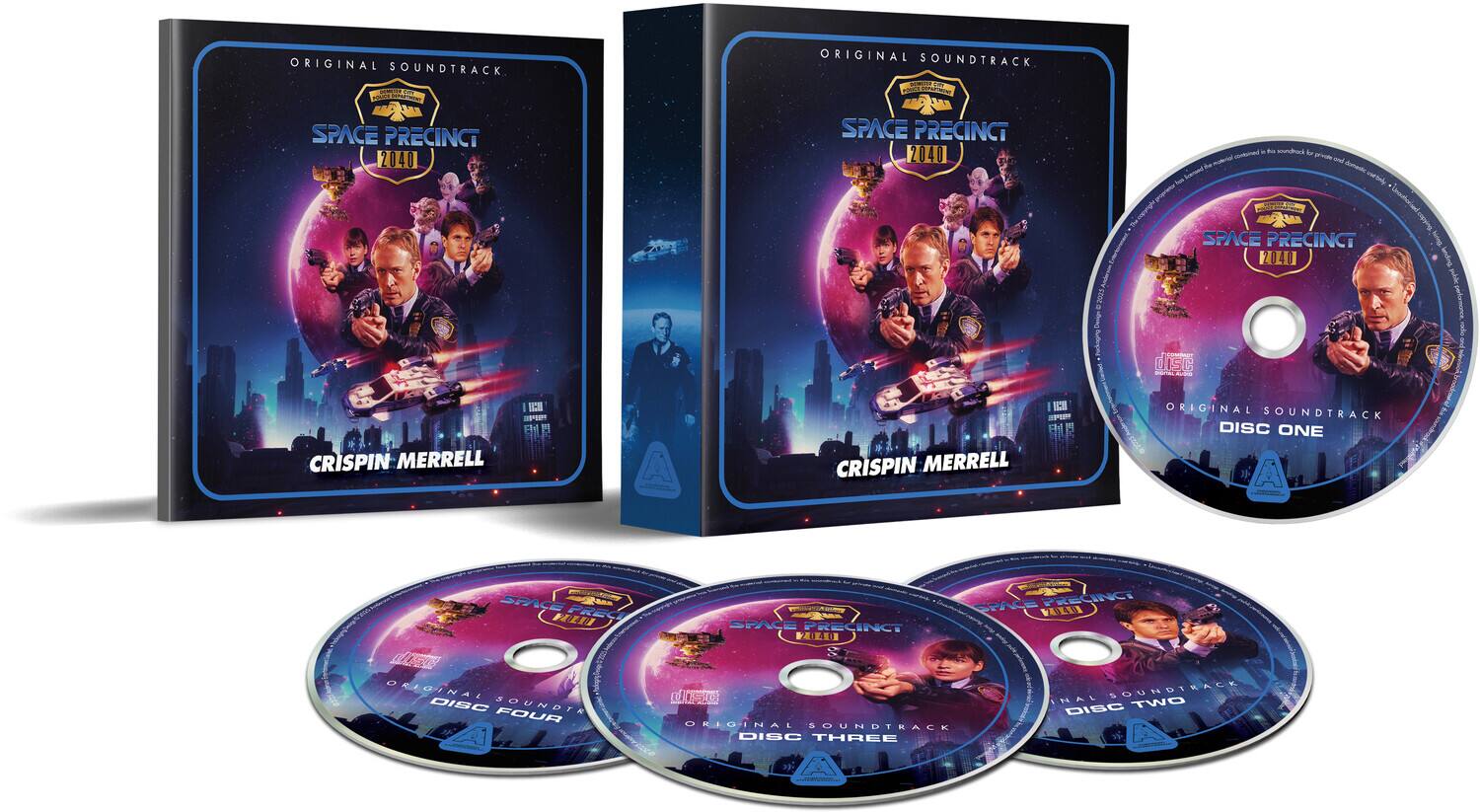 ORIGINAL SOUNDTRACK  
SPACE PRECINCT 2040  

CRISPIN MERRELL  

ORIGINAL SOUNDTRACK  
DISC ONE  

ORIGINAL SOUNDTRACK  
DISC TWO  

ORIGINAL SOUNDTRACK  
DISC THREE