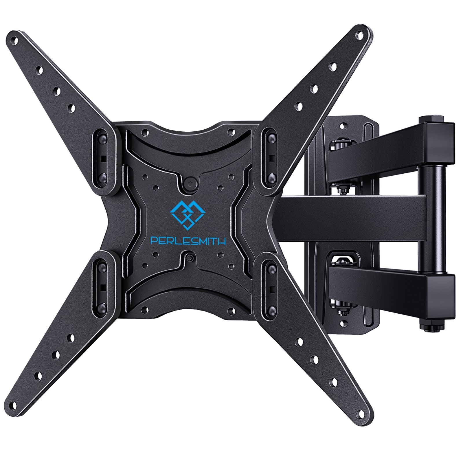 Perlesmith - Full Motion TV Wall Mount, Fits 26"-60" TVs, Supports Up to 70 lbs, UL Listed ,Model PSMFK18B - Black