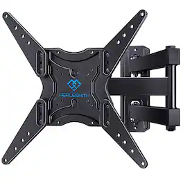 Perlesmith - Full Motion TV Wall Mount, Fits 26"-60" TVs, Supports Up to 70 lbs, UL Listed ,Model PSMFK18B - Black