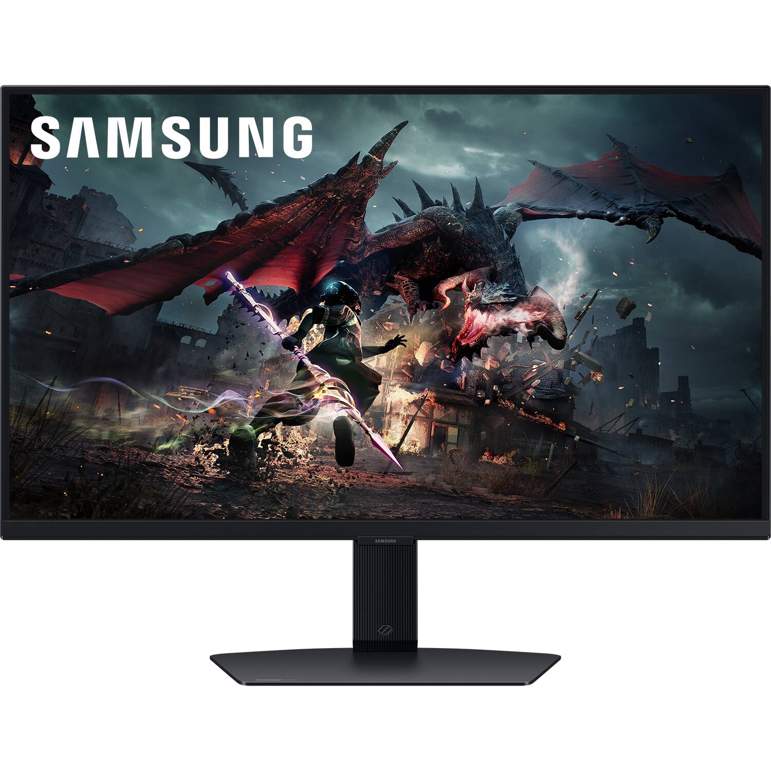 Back. Samsung - 27” Odyssey G50D QHD IPS 180Hz 1ms AMD FreeSync and G-Sync Compatible Gaming Monitor with HDR 400 (DisplayPort, HDMI) - Black.