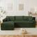 Front. KERDOM - Upholstery 2-3 Person Family Spring Sofa Cloud Oversized Deep Seat Lounge Sponge Modular Couch 108'' Corduroy Block Sofa - Green.