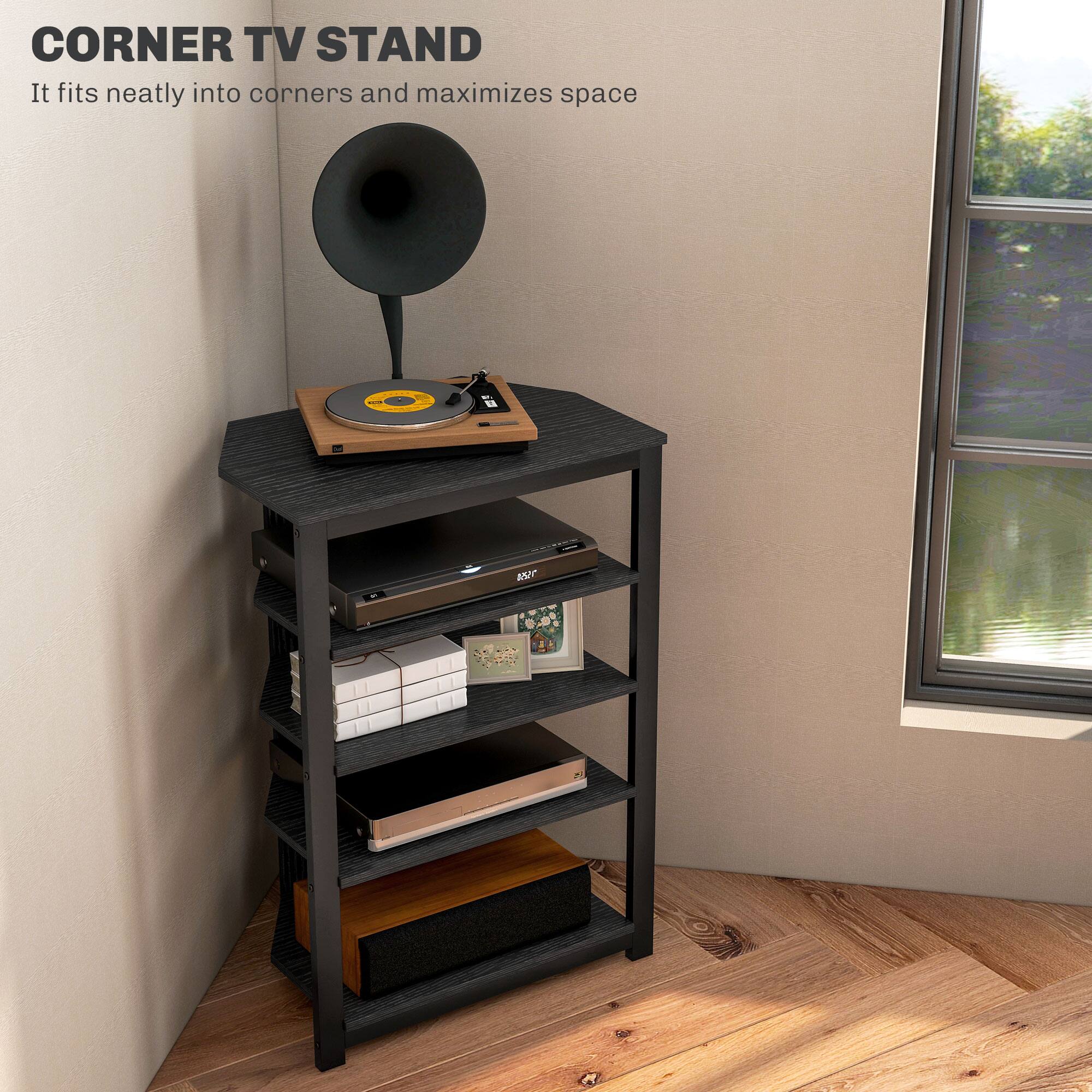CORNER TV STAND
It fits neatly into corners and maximizes space
