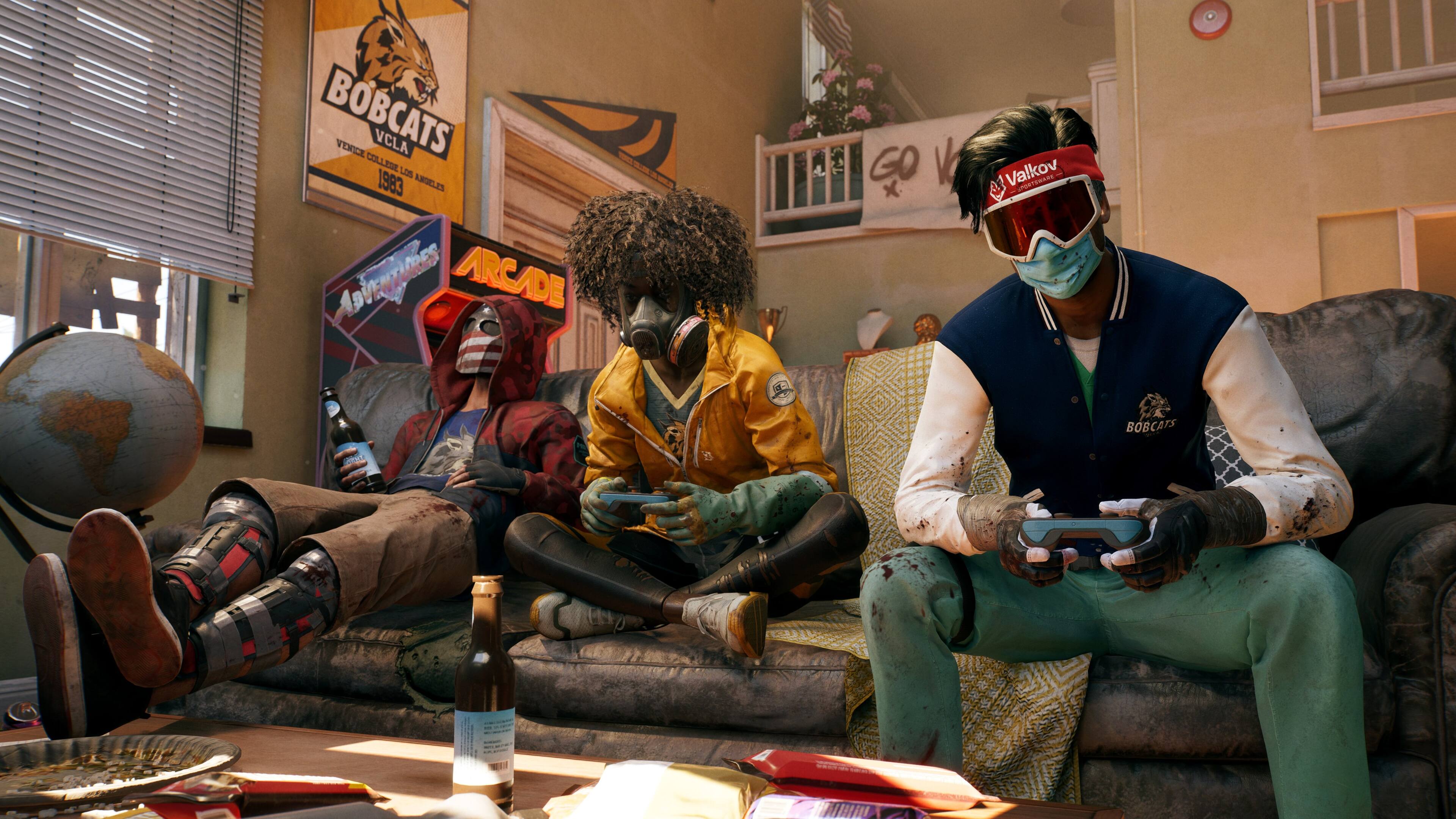 The text on the image reads "BOBCATS VEE VCLA COLLEGE LES 1583 AGEES Arcade Go Valkov UPTSREER - E BOBCATS Lted -".