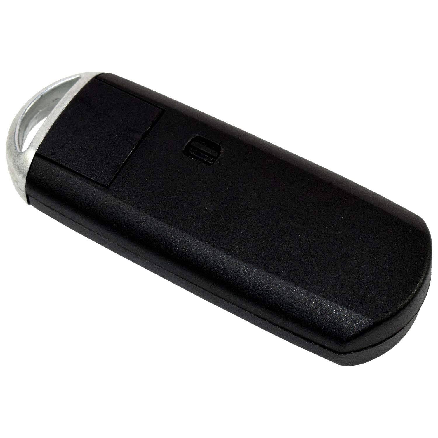Back. HQRP - 2-Pack Keyless Entry Remote Fob Shell Case, 4-Button, Uncut Blade for Mazda 3, CX-9 2010-2016 - Black.