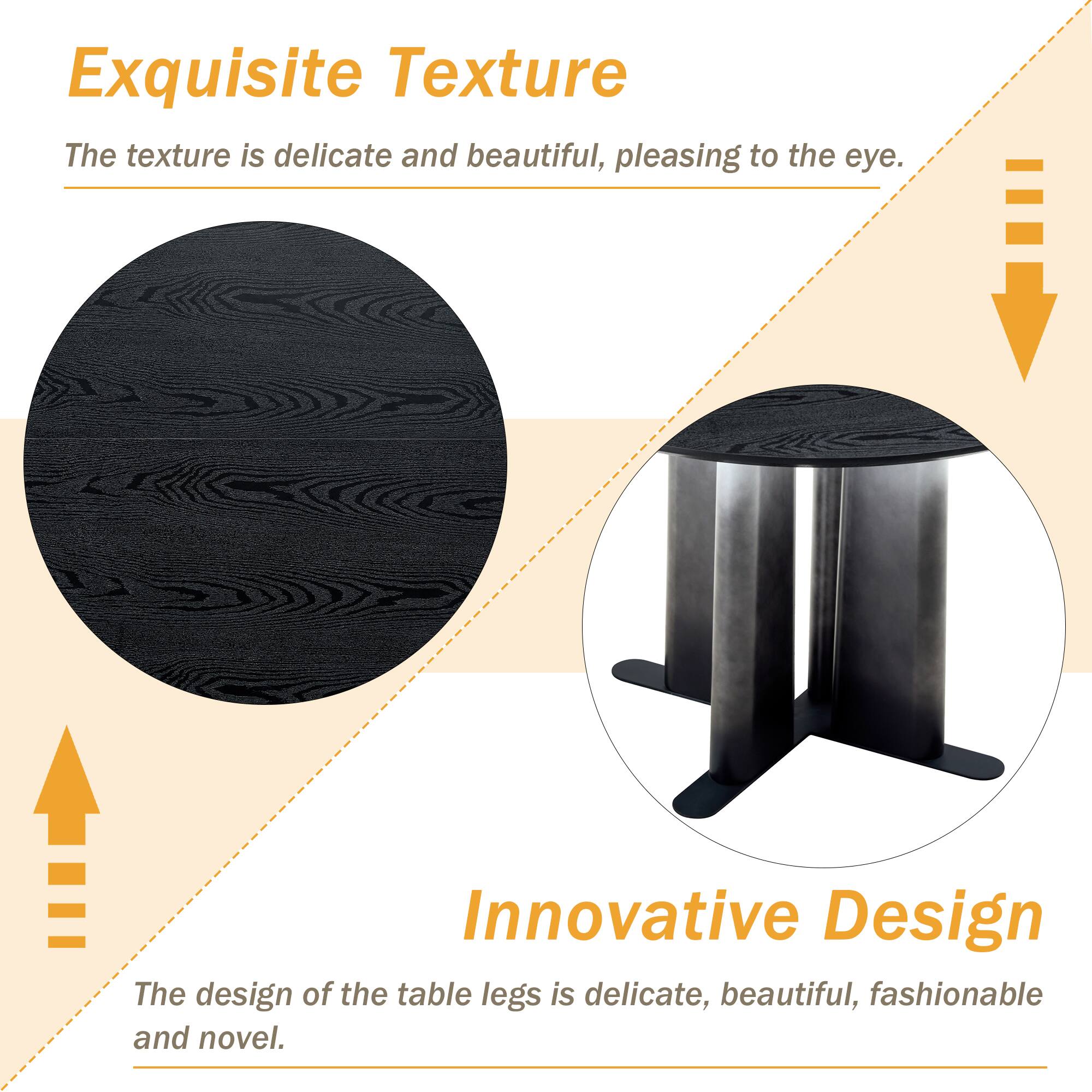 Exquisite Texture  
The texture is delicate and beautiful, pleasing to the eye.  

Innovative Design  
The design of the table legs is delicate, beautiful, fashionable and novel.