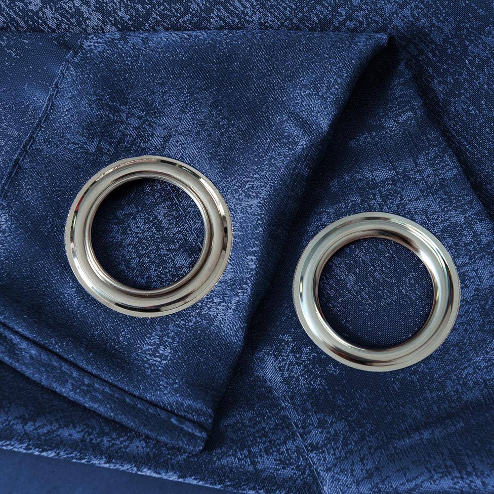 Angle. Olivia Gray - Olivia Gray Roxy Two Tone Jacquard Grommet Single Panel - 54x84" Navy - Navy.