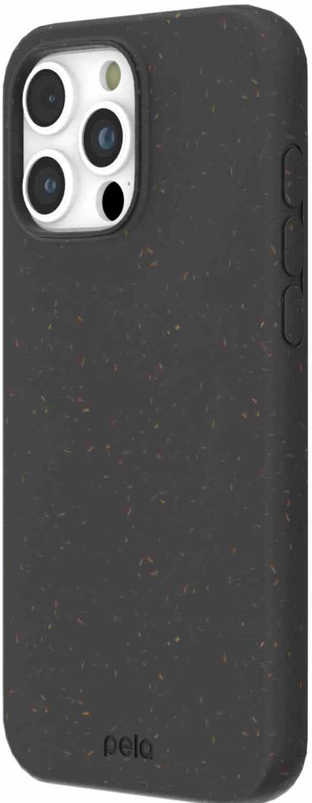 Left. Pela - Phone Case with MagSafe Module for Apple iPhone 16 Pro Max + Bonus Custom Case Activation Code - Black.