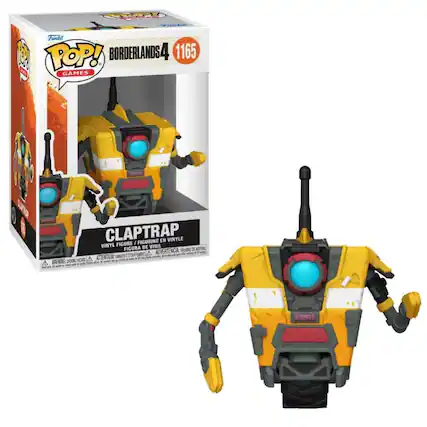 Funko POP! BORDERLANDS 4 1165 GAMES CLAPTRAP EN VINYLE FIGURE / FIGURINE EN VINYLE / FIGURA DE VINIL ADVERTENCIA / ATTENTION / ADVERTENCIA: PEQUEÑO OBJETO, PELIGRO DE ASFIXIA