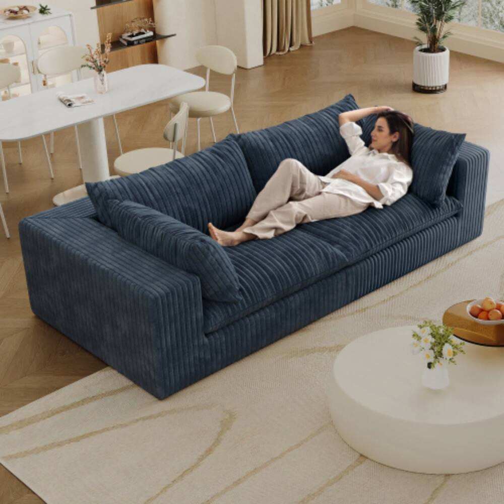 LUCKY ONE Modular 2 Seater Cloud Sofa Feather Filled Cushion No Wood ...
