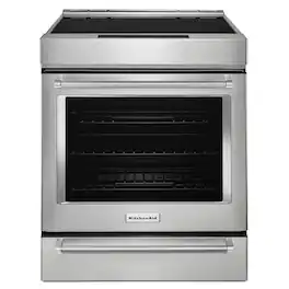 KitchenAid - 6.4 Cu. Ft. Slide-In Electric Induction Convection Range with Air Fry - Stainless Steel