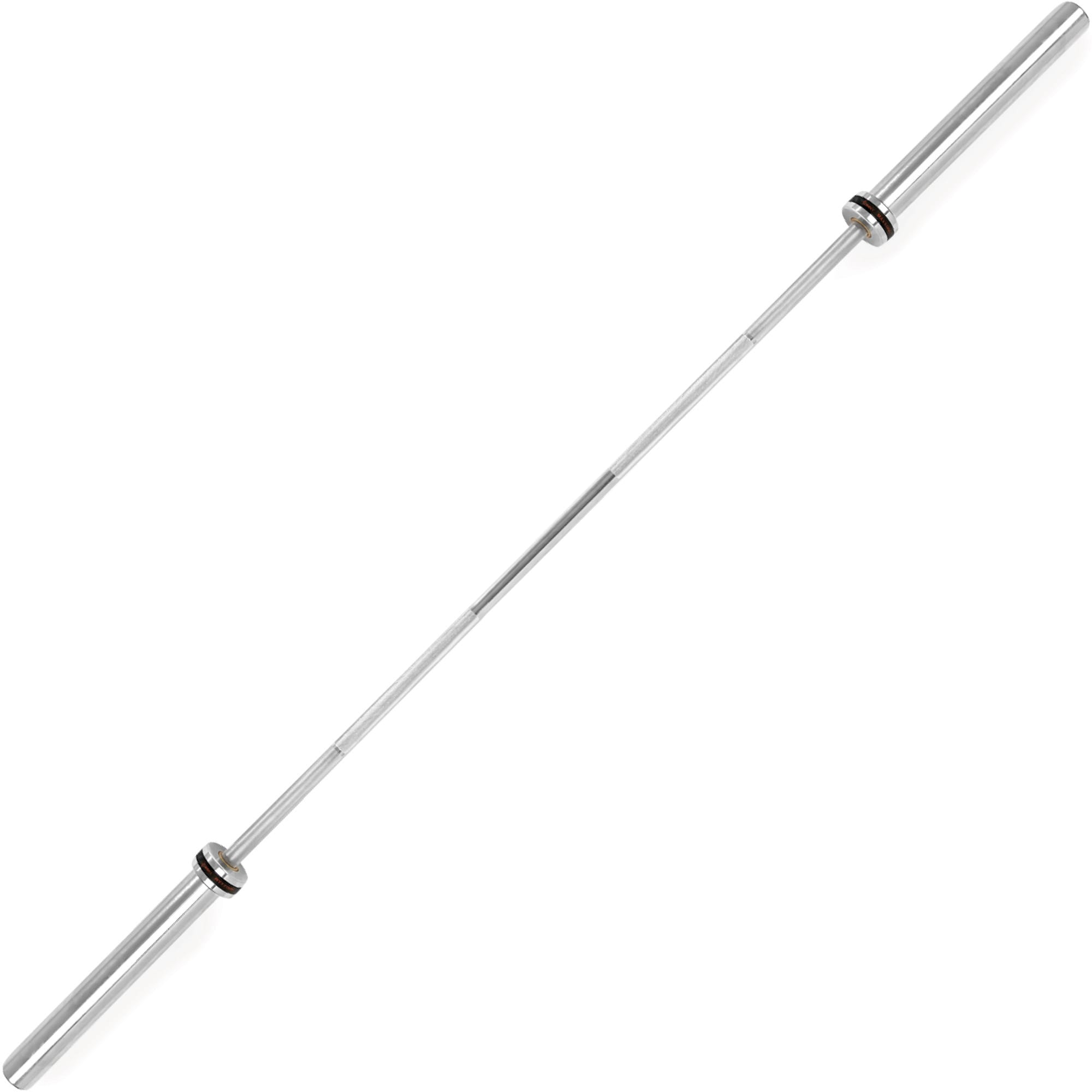 Sunny Health & Fitness - 79” (6.6 ft) Olympic Barbell Bar - Silver