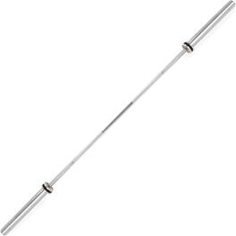 Sunny Health & Fitness - 79” (6.6 ft) Olympic Barbell Bar - Silver
